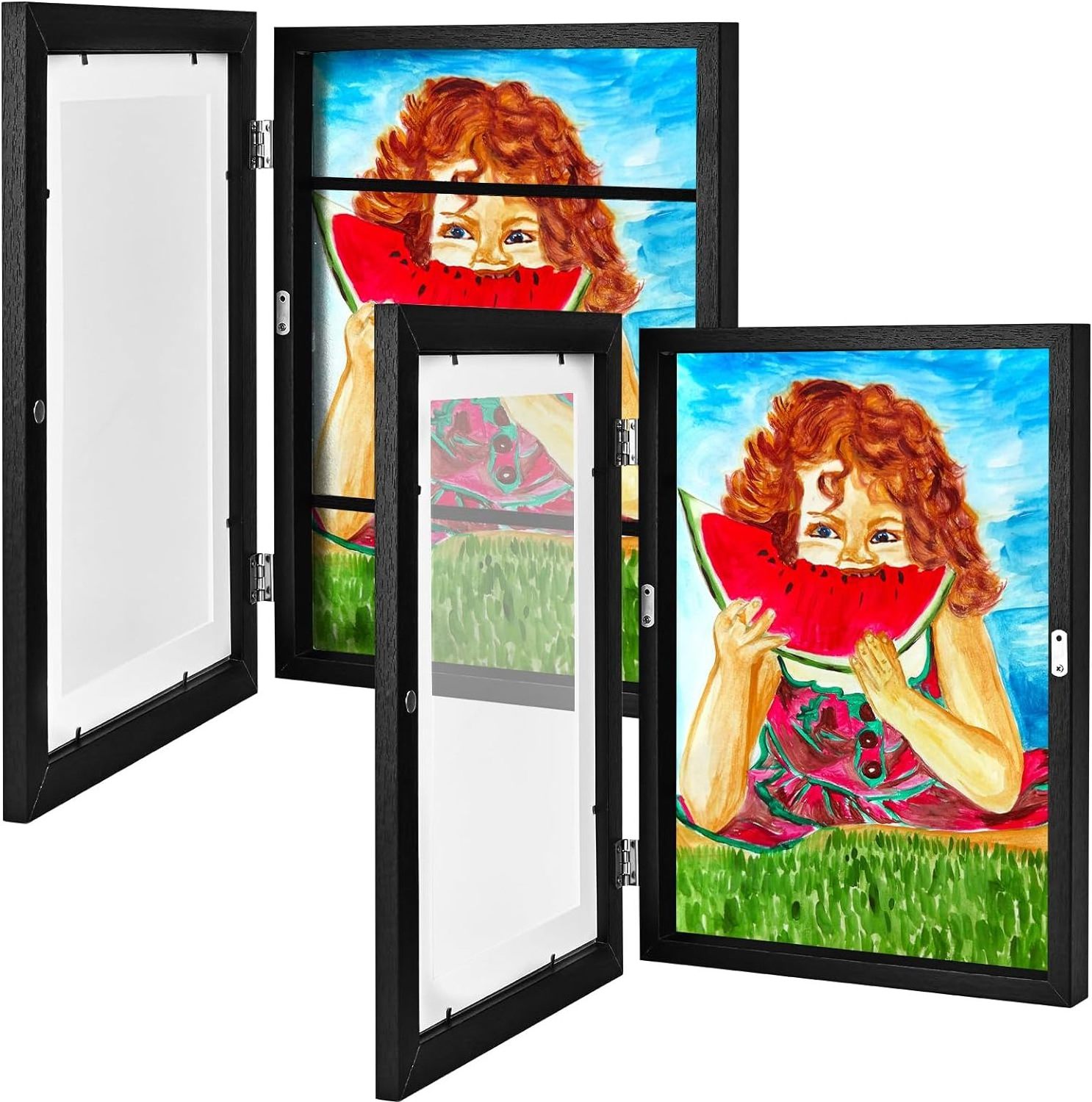 Kids Art Frames Front Opening 9x12, Kids Artwork A4 Picture Display Frame, Kids Interchangeable Art Storage