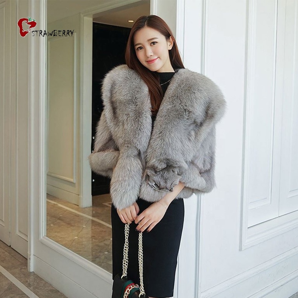 Best Selling High Quality Ladies Cape Genuine Fox Fur Shawl