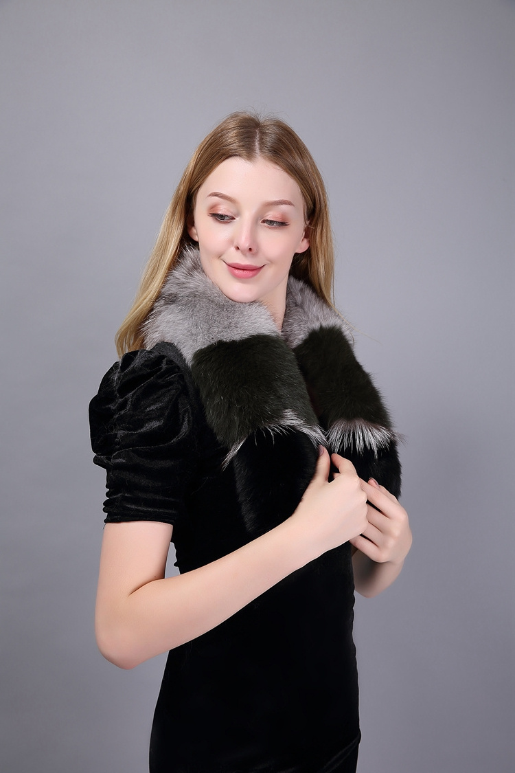 Polo Shirt With Fur Collars fox Fur Fabric Collar Fox Fur Jacket Collar