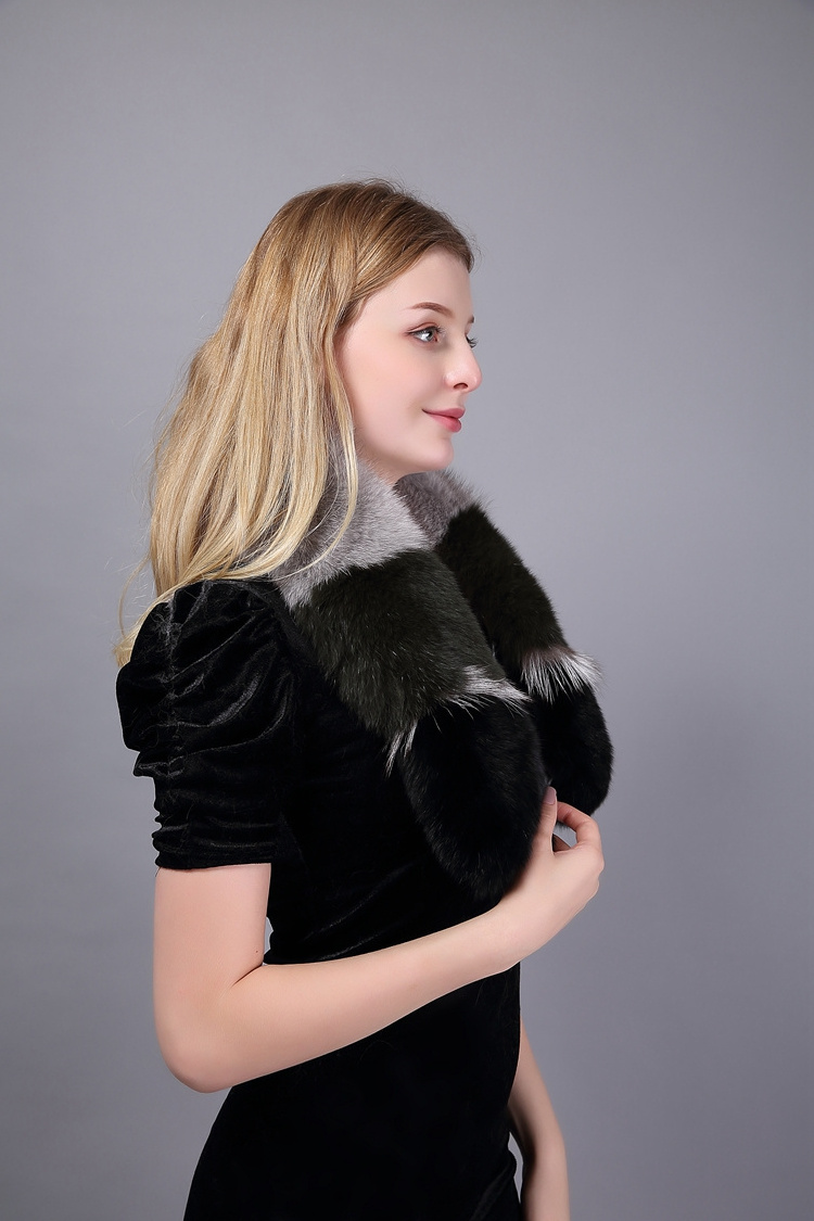 Polo Shirt With Fur Collars fox Fur Fabric Collar Fox Fur Jacket Collar