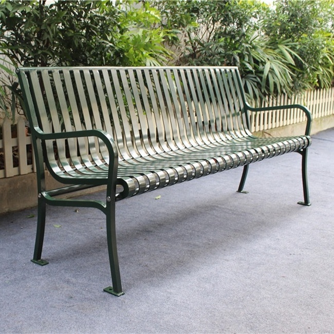 6 feet long commercial metal outdoor bench seat