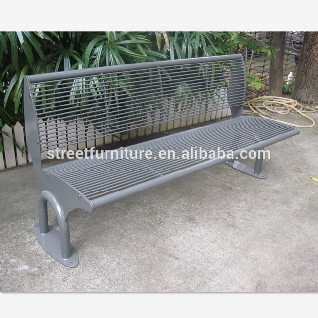 Metal garden bench public seating bench street furniture