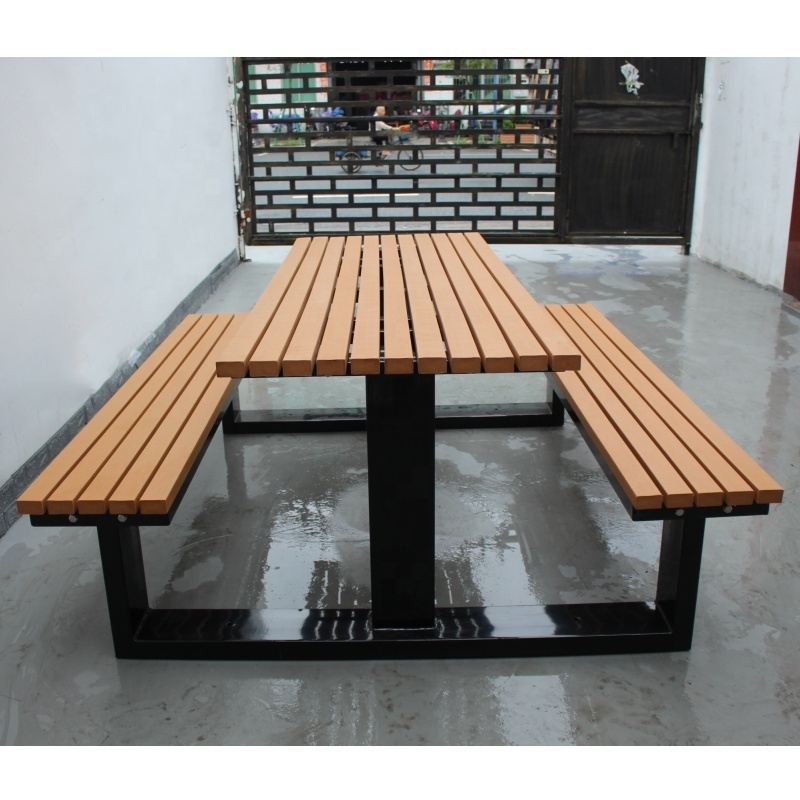 2021 new product outdoor furniture recycled plastic wood picnic table and benches garden table set