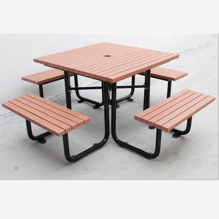 Gavin park furniture factory commercial outdoor plastic wooden picnic table and chair outdoor garden table and benches