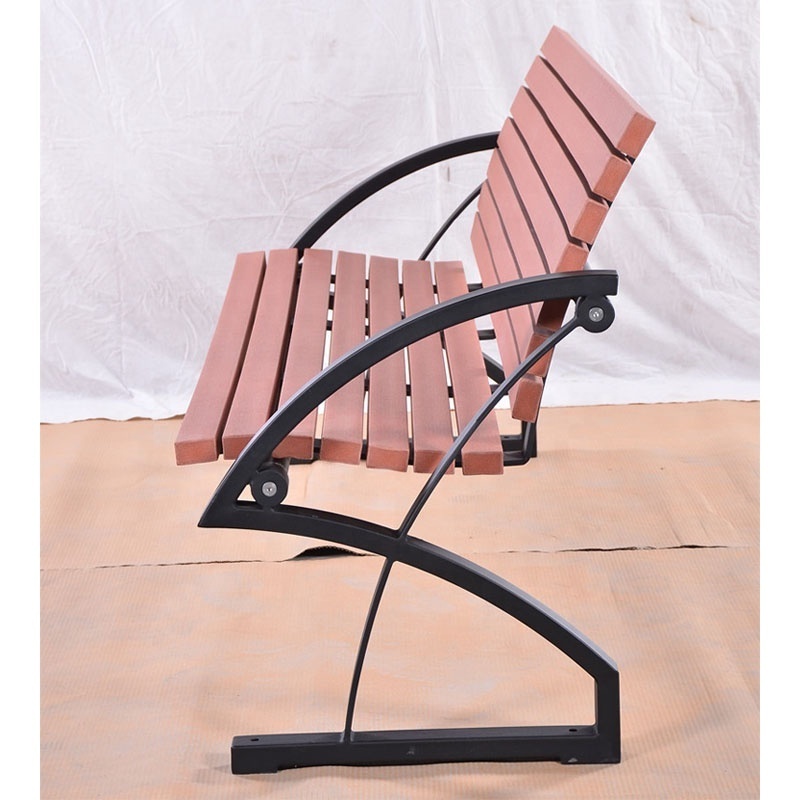 High Quality Outdoor Steel Garden Benches Plastic Wood Park Bench seat outside furniture bench seat outdoors