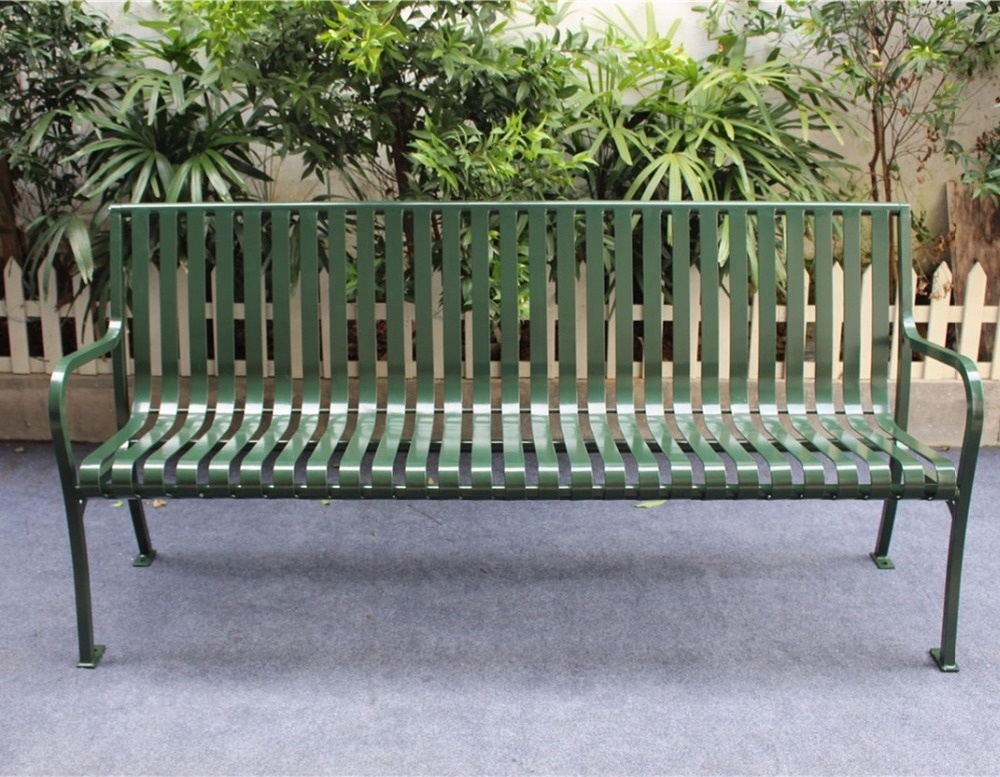 6 feet long commercial metal outdoor bench seat