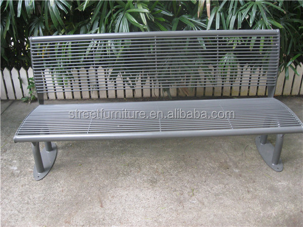 Metal garden bench public seating bench street furniture