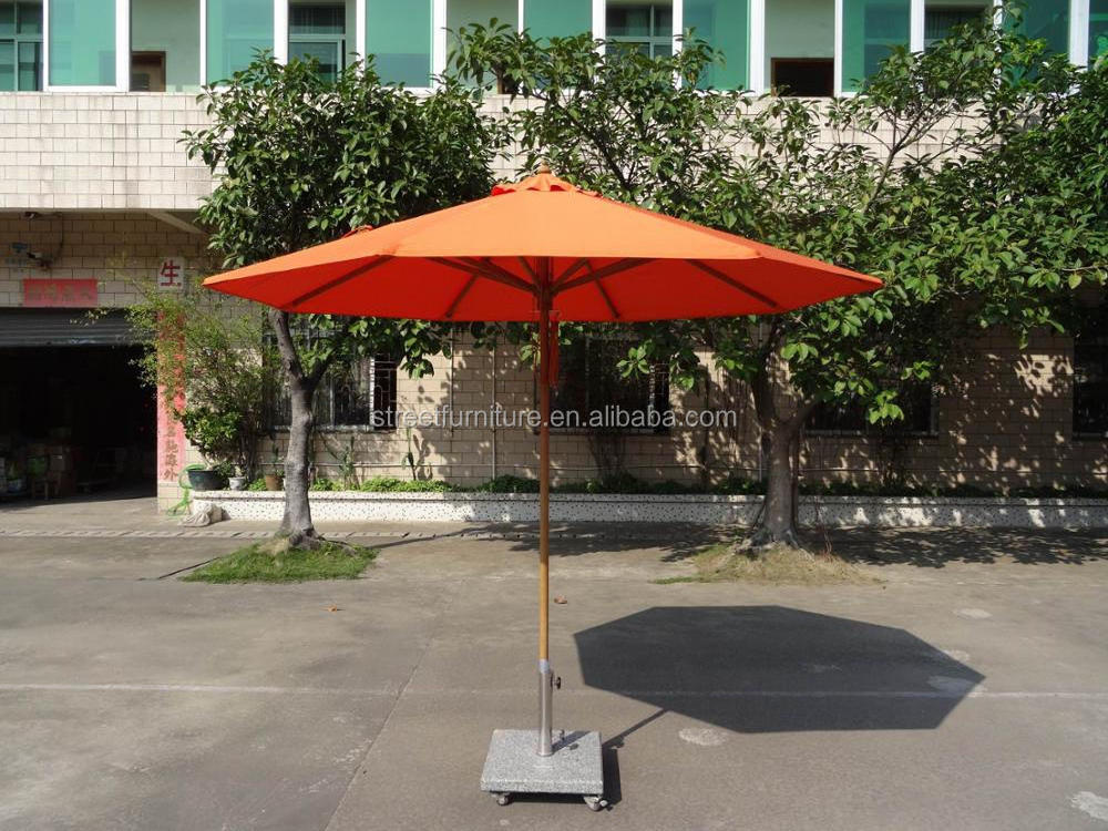 Outdoor furniture picnic table with 2.7M garden parasol umbrella