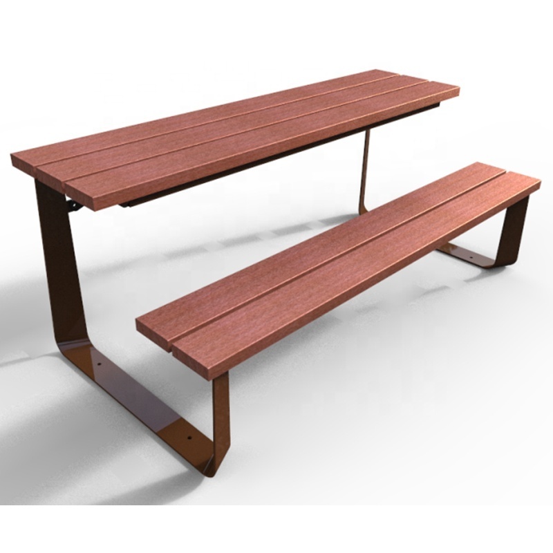 Gavin new outdoor steel frame recycled plastic picnic tables and benches furniture