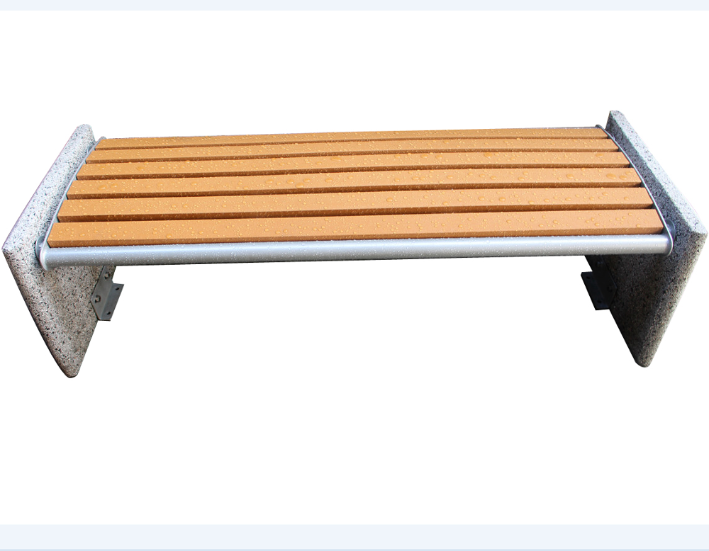 Guangzhou Gavin 2020 recycled plastic wood slats urban street furniture bench seating