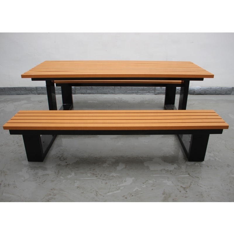 2021 new product outdoor furniture recycled plastic wood picnic table and benches garden table set