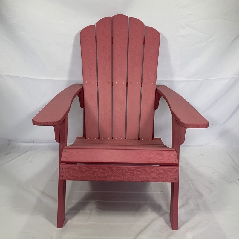 Customized all recycled plastic wood slats beach chair with backs outdoor coastal HDPE beach adirondack chair