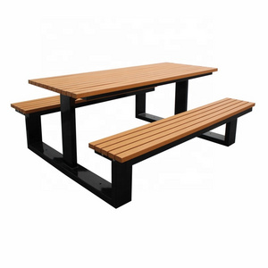 2021 new product outdoor furniture recycled plastic wood picnic table and benches garden table set