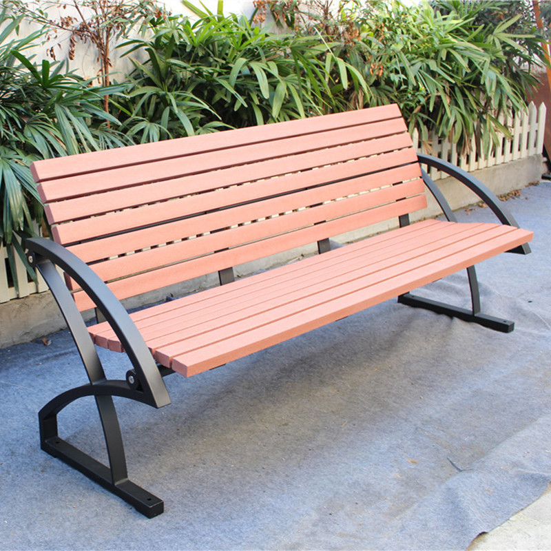 High Quality Outdoor Steel Garden Benches Plastic Wood Park Bench seat outside furniture bench seat outdoors