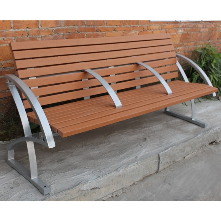 High Quality Outdoor Steel Garden Benches Plastic Wood Park Bench seat outside furniture bench seat outdoors