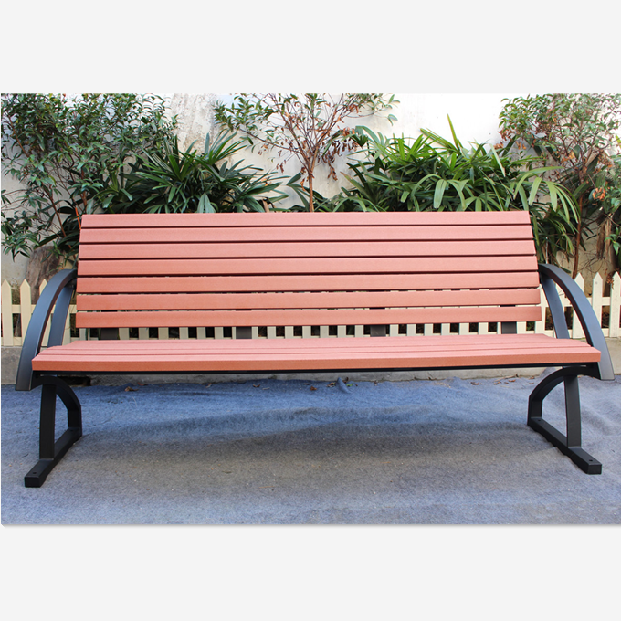 High Quality Outdoor Steel Garden Benches Plastic Wood Park Bench seat outside furniture bench seat outdoors