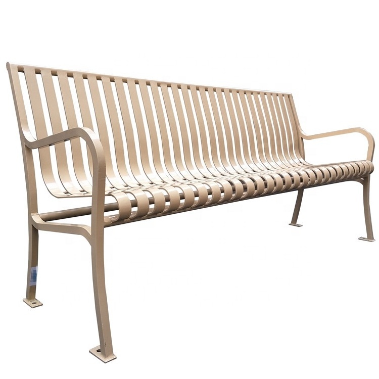 6 feet long commercial metal outdoor bench seat