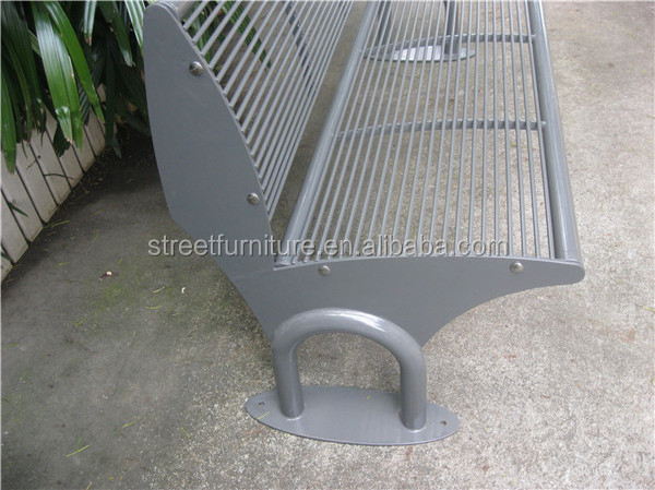 Metal garden bench public seating bench street furniture