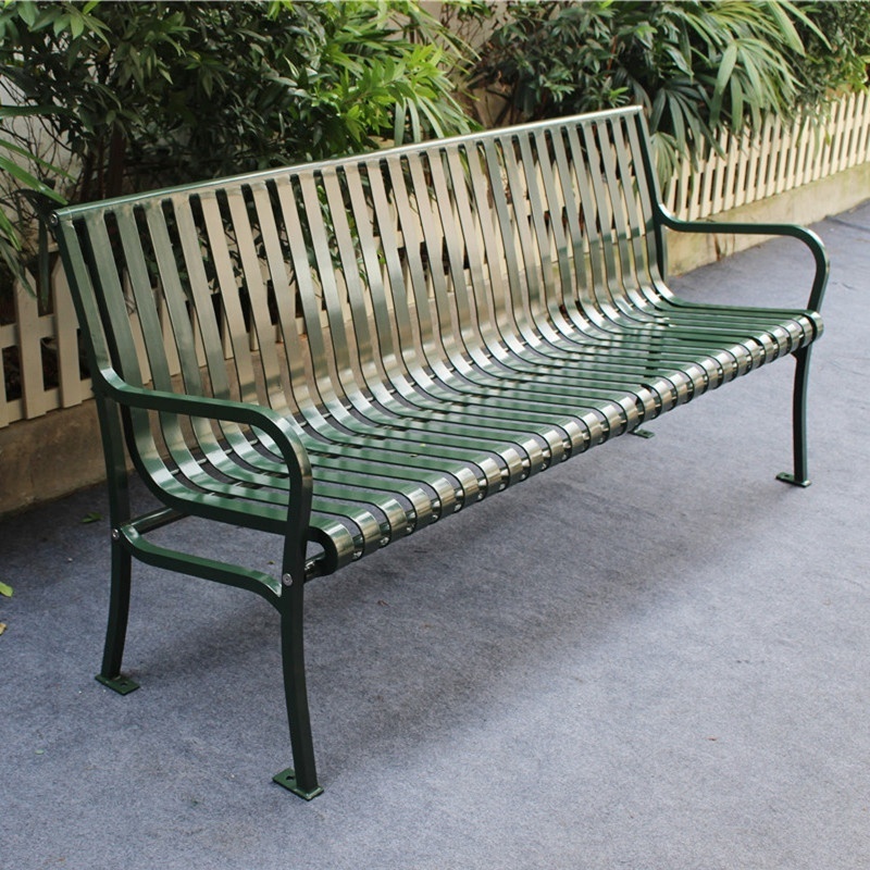 6 feet long commercial metal outdoor bench seat