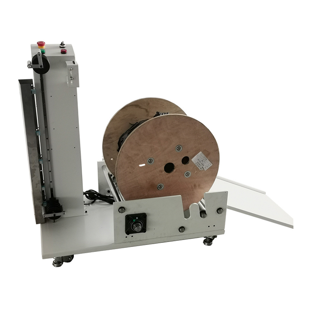 Cable bobbin wire unwinder uncoiler work with wire stripping machine