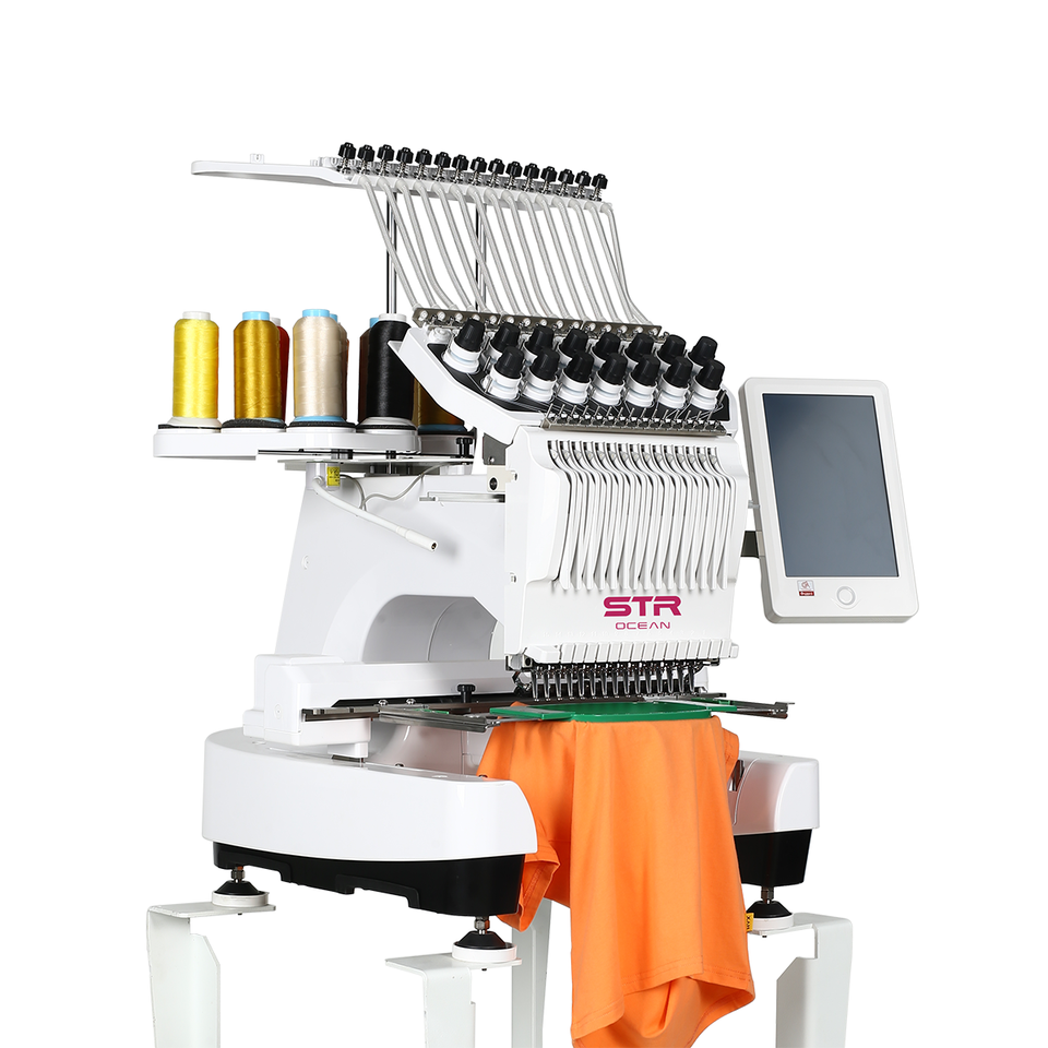 STROCEAN 7days delivery In stock USA retail 12/15 needles computerized single head embroidery machine