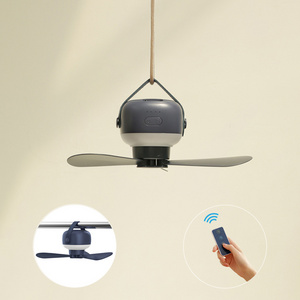 New Products Ceiling fan usb charging indoor outdoor remote control rechargeable portable camping mini fan