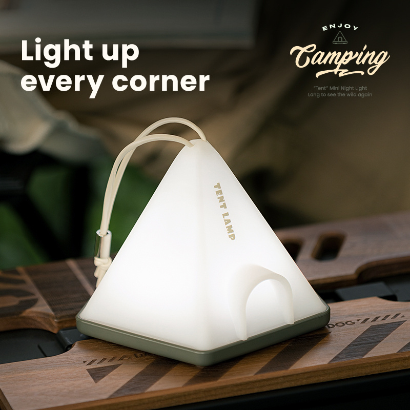 New Products 1200mah Battery Mini Usb Camping Tent Outdoor With Hanging Strap Warm White Bed Lamp Night Light