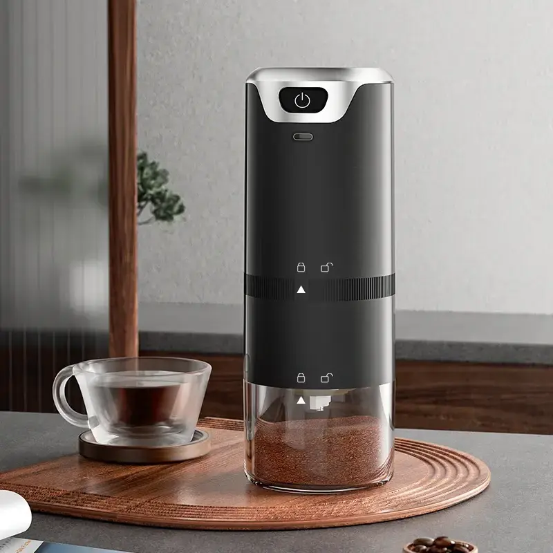 2024 Hot Manufacturer Grind Coffee Mill black and white Usb-C Rechargeable Portable Electric Coffee Bean Grinder