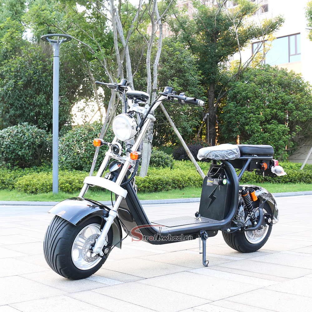 EEC COC European Warehouse Stock Citycoco max speed 45km/h Fat Tire Electric Scooter with EEC motor bike