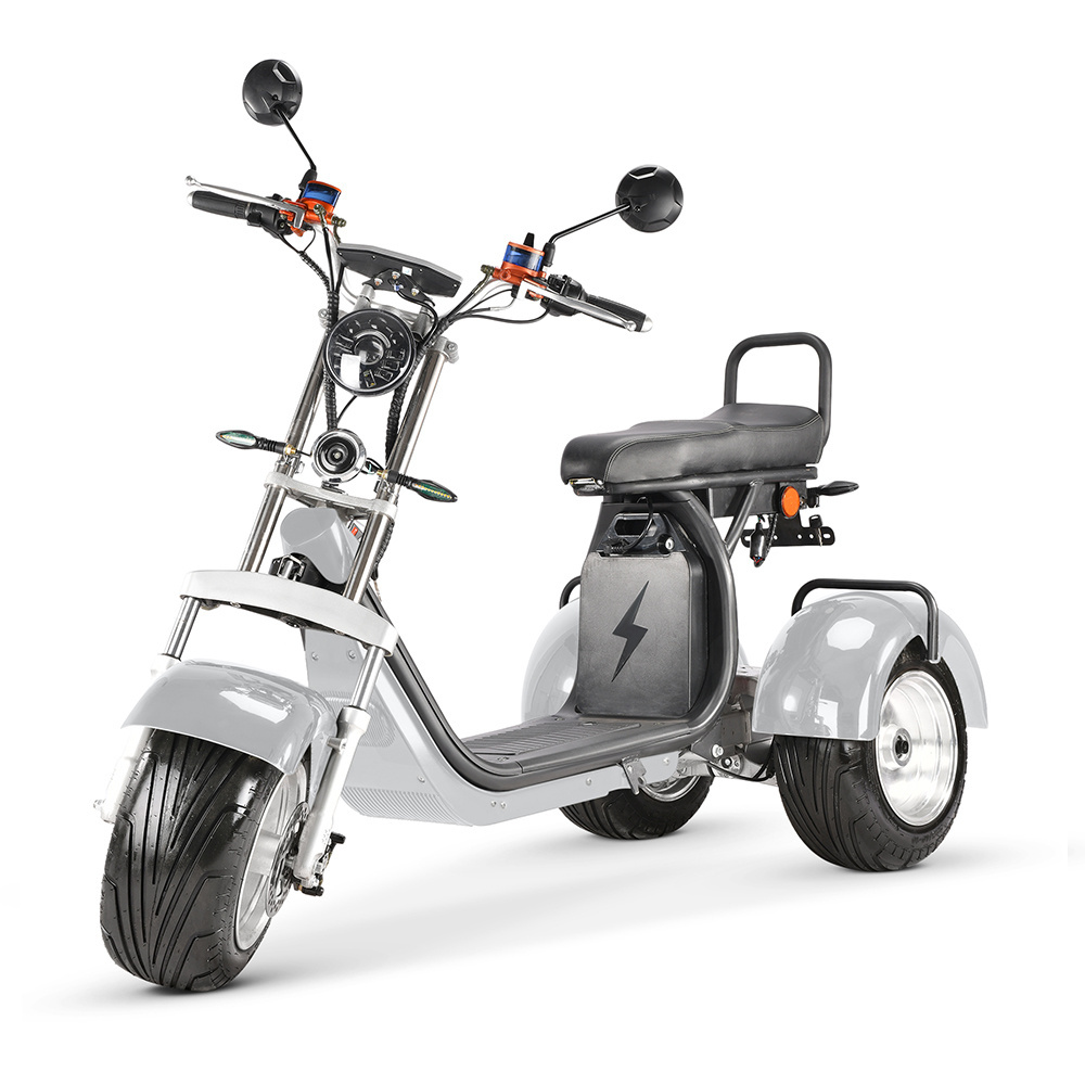 EEC 2000w 60v 20ah smart step 3 wheel e scooter Powerful fast electric scooter Citycoco electric bike For Adult