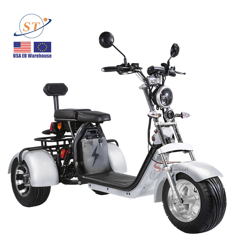 eu warehouse citycoco 2000w 3 wheel fat tire electric scooter electric motorcycle adult 60v 20ah battery chopper e scooter