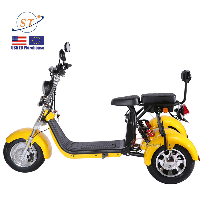 eu warehouse citycoco 2000w 3 wheel fat tire electric scooter electric motorcycle adult 60v 20ah battery chopper e scooter