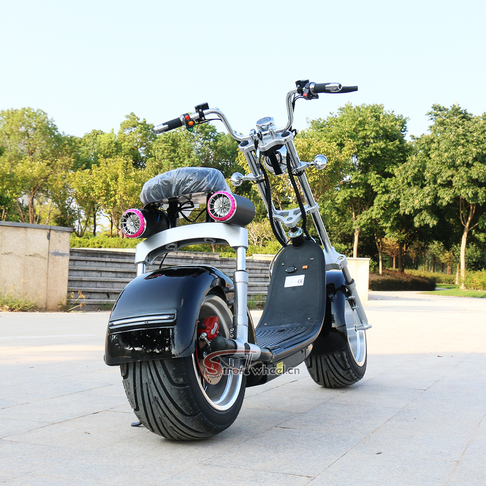 Holland Warehouse double battery electric scooter 2019 EEC citycoco 1000w 1500w 2000w fat tire motorcycle