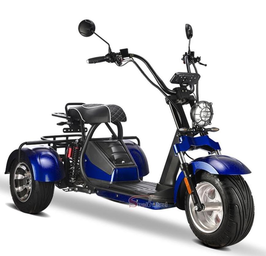 3 wheel fat tire electric scooter electric motorcycle adult citycoco 2000w eu warehouse 60v 20ah battery e motorcycle