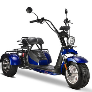 3 wheel fat tire electric scooter electric motorcycle adult citycoco 2000w eu warehouse 60v 20ah battery e motorcycle