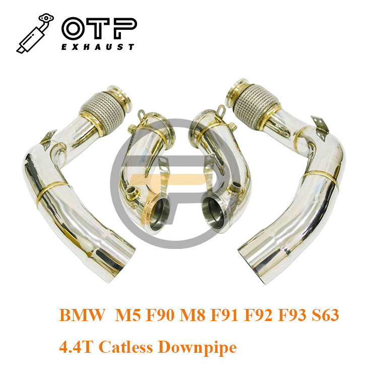 OTP Exhaust pipe BM* S63 Engine M5 F90 M8 F91 F92 F93  4.4T Catless Downpipe SUS304 stainless Steel downpipe High Performance