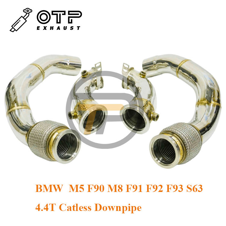 OTP Exhaust pipe BM* S63 Engine M5 F90 M8 F91 F92 F93  4.4T Catless Downpipe SUS304 stainless Steel downpipe High Performance