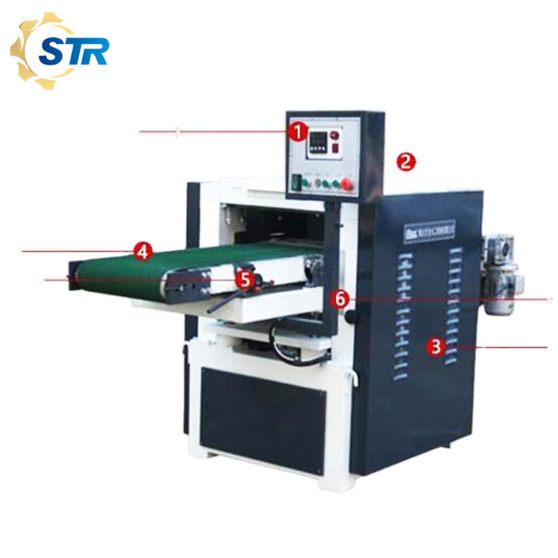 STR Hight Quality Mb204 Double-sided Woodworking Machine Planer Thicknesser For Sale with Spiral Milling Cutter