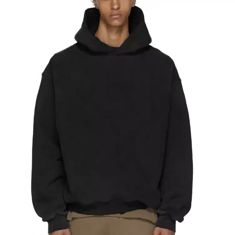 Winter custom oversized plain cotton blank hoodies mens pullover unisex bulk plus size men's hoodies & sweatshirts