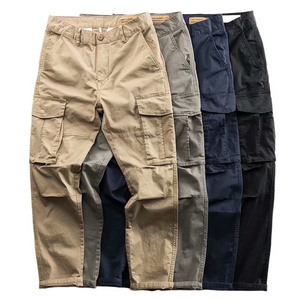 Custom design LOGO Casual Multi Pocket Straight Outdoor Cargo Pants Men's Elastic Tactical Pants For Men' Pants