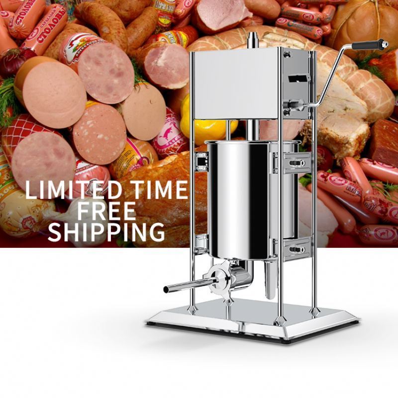 Stainless Steel Collagen Small Scale Pork Tying Machine 3L 5L 7L Commercial Manual Meat Sausage Stuffer