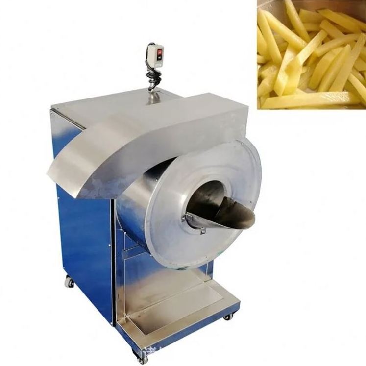 Automatic Chip Electric Potatoes Cutter Thin Crisps French Fries Strip Cube Peel Slicer Washing Peeling Potato Cutting machine