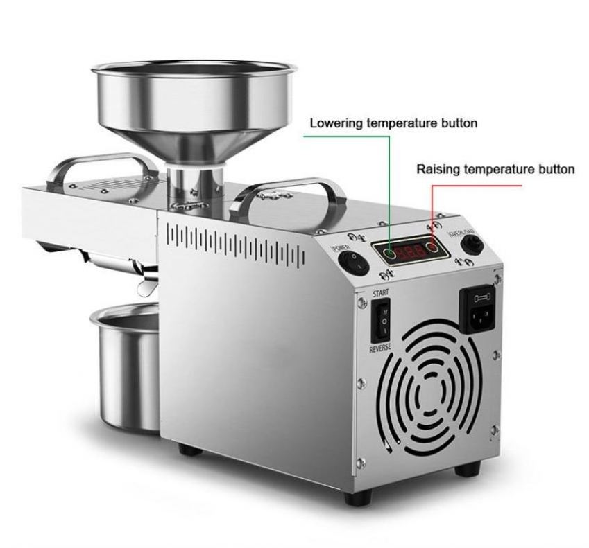 Stainless Steel Small Portable Automatic Sunflower Tea Pepper Rapeseed Oleander Soybean Sesame Peanut Oil Press Machine