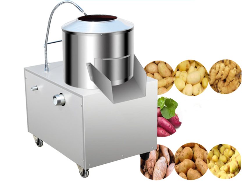 Household Small Stainless Steel Potato Cleaning And Peeling Machine Commercial Automatic Sweet Potato Ginger Peeling Machine