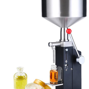 A03 5-50ml Manual Filler Lotion Bottle Cosmetic Filler Shampoo Cream Honey Piston Paste Detergent Liquid Filling Machine