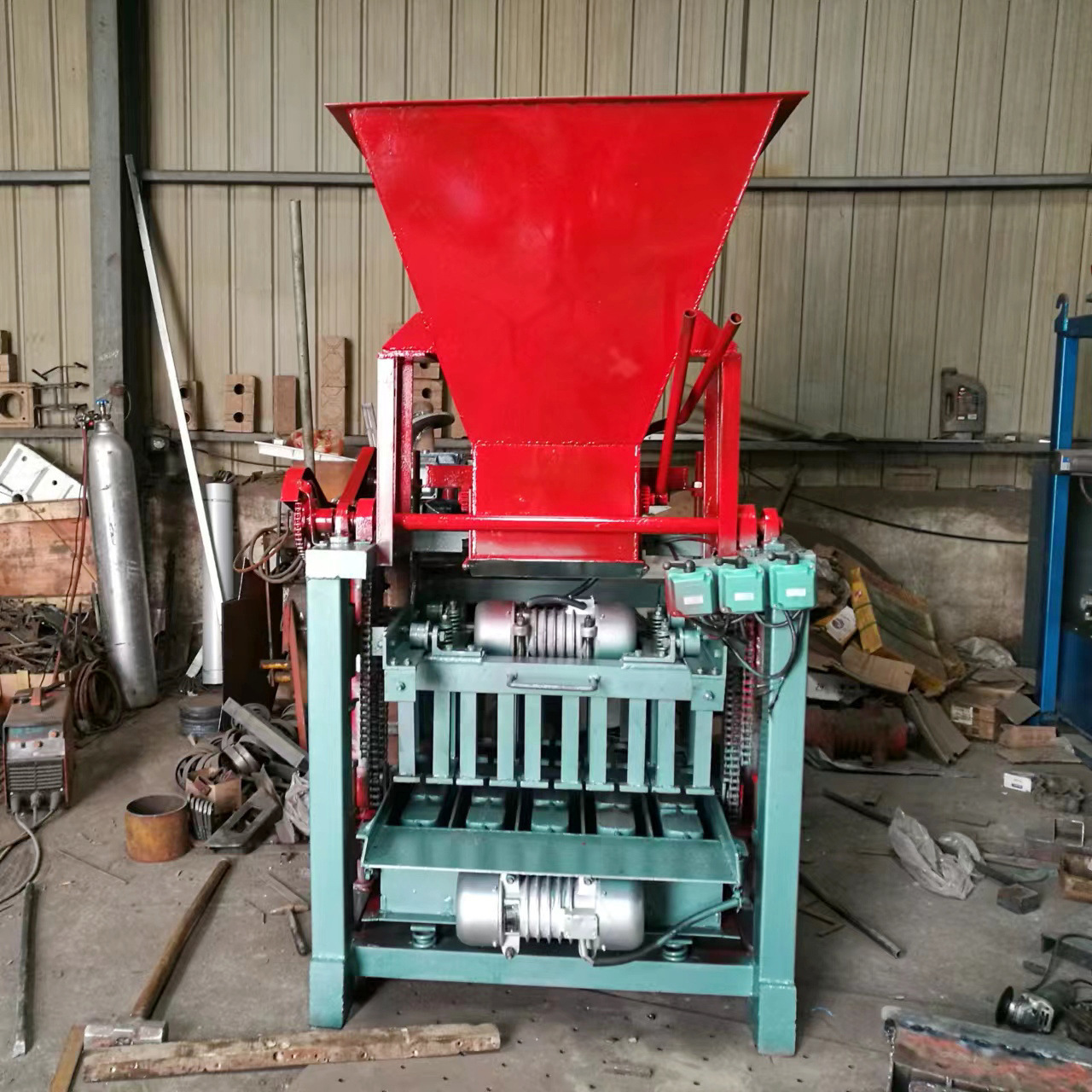 Block Making Machine Automatic Hollow Hallow Concrete Cement Brick Make Machinery Mould Sand Building Hydraulic Manual