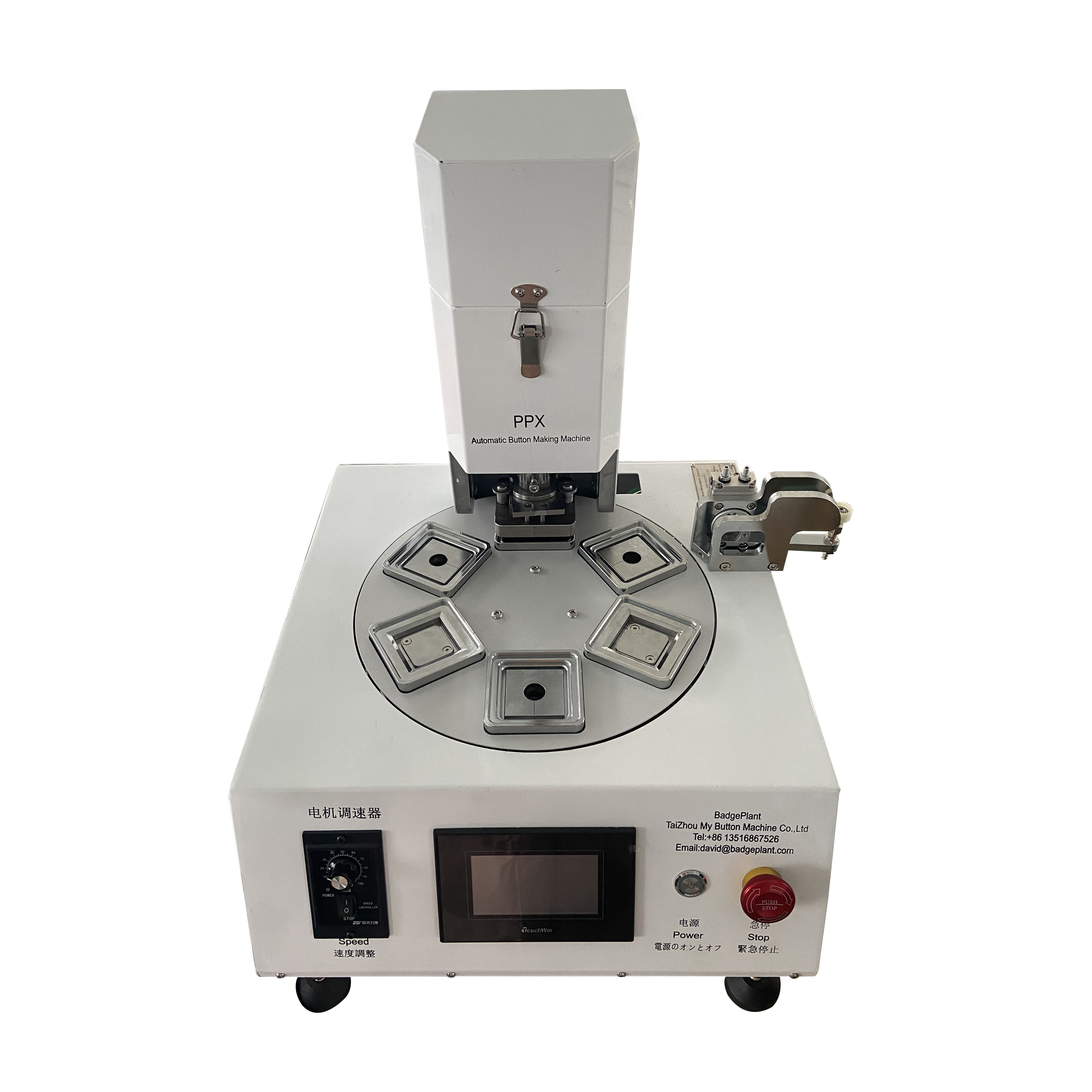 High Quality Ppx Pneumatic Machine For 50*50mm (2*2inch) Fridge Magnet/pin Badge Making Semi-automatic