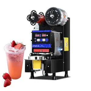 High Quality Cafe Dessert Store Cup Bubble Tea Fully Automatic Cup Sealing Machine/tabletop Sealers/plastic Cup Sealer