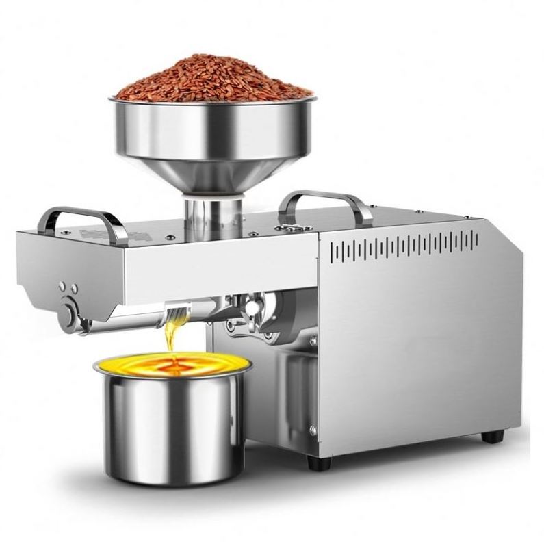 Stainless Steel Small Portable Automatic Sunflower Tea Pepper Rapeseed Oleander Soybean Sesame Peanut Oil Press Machine