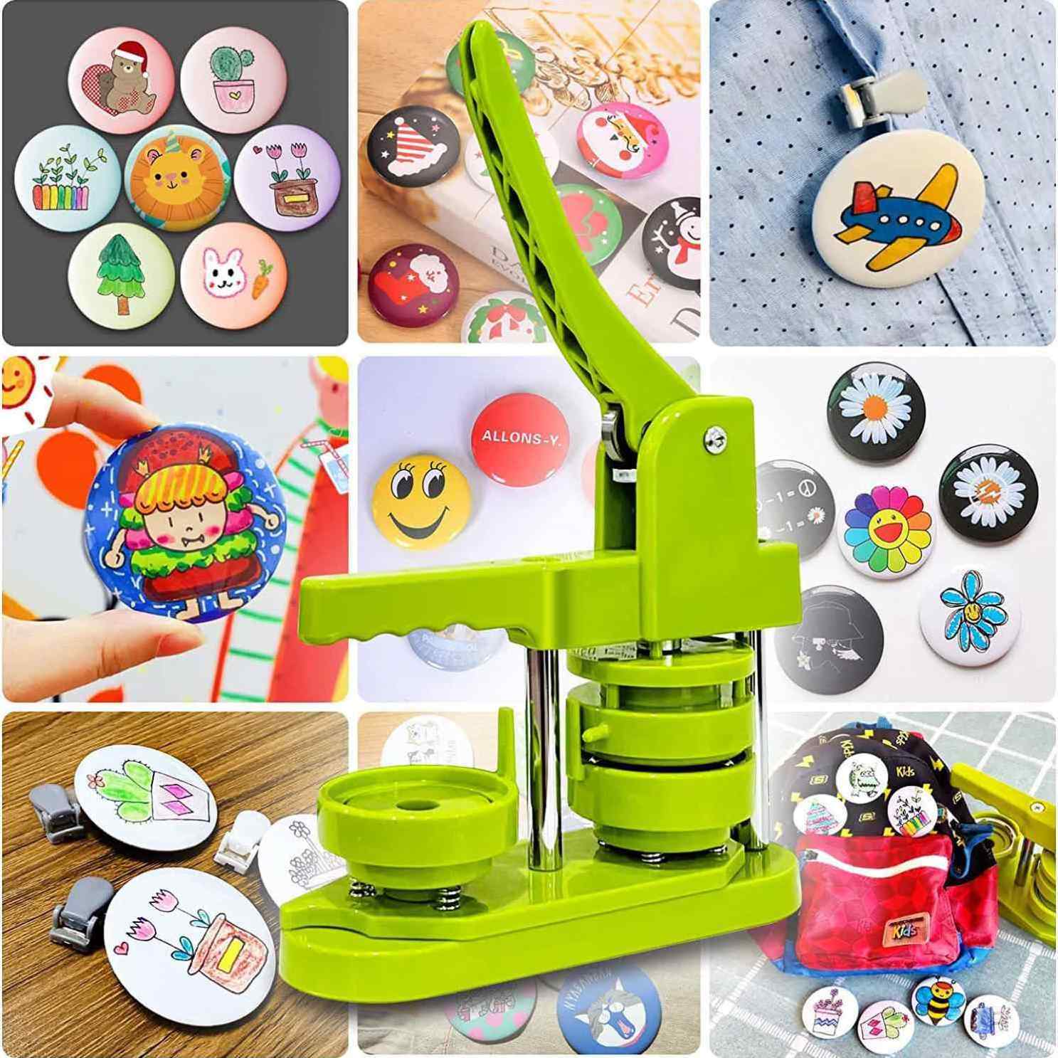 3 In 1 25 32 58MM Round Mold DIY Badge Handmade Button Maker Heart Shaped Button Badge Machine For Pin Badge Making